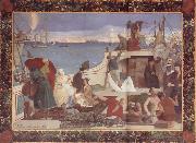 Pierre Puvis de Chavannes Marseilles,Gateway to the Orient USA oil painting artist